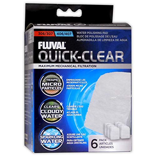 Fluval Quick-Clear Water Polishing Pads, 6-Pack