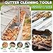 Moxweyeni Gutter Cleaning Tools Gutter Scoop for Removing Leaves and Debris from Roof, Clean Shovel for Garden Ditch Villas, Easy Remove Leaves Debris, Fits Standard Telescopic Rod (Rod Not Included)