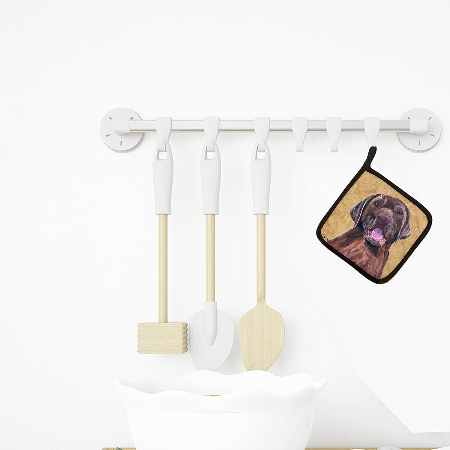 Caroline's Treasures Labrador Wipe Your Paws Pair Of Pot Holders - View #6