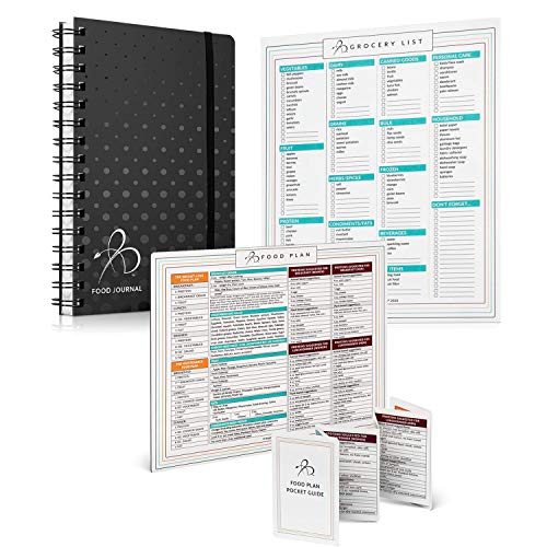 Pack Bright Line Eating complet avec journal de suivi noir et outils magnétiques