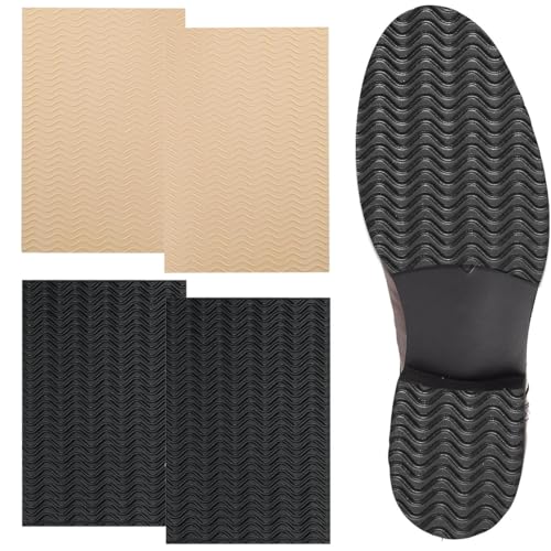 KSJEHW 4 Piezas Almohadillas de Goma, Plantilla Antideslizante, Protectores para Suelas de Zapatos, Reducción de Ruido Antideslizante, Aautoadhesivas, para Suelas de Zapatos