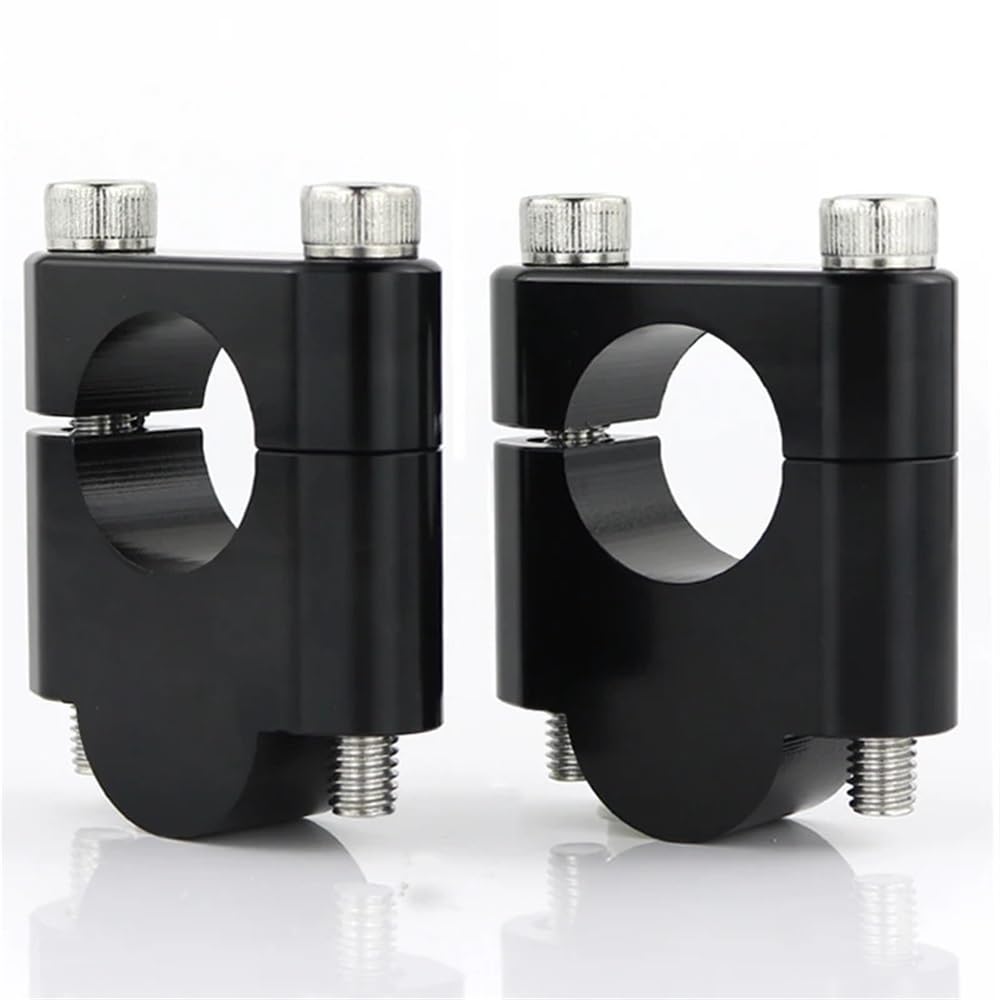 Rehausseurs guidon moto 7/8" en alu noir avec pinces de rehaussement 30 mm