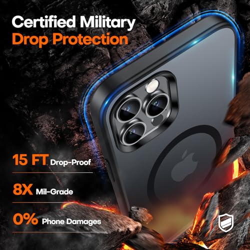 Image of TAURI for iPhone 13 Pro Case, Compatible with MagSafe, Matte Black