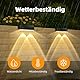 Peasur 8 Stück Solarlampen für Außen, Solar Zaunleuchten Aussenleuchte, Wasserdichte Solarleuchten Zaun, Solar Wandleuchte Aussen für Stufen, Terrasse, Garten, Balkon (Warmweiß)