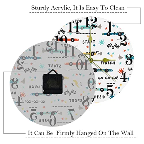 Horloge murale à quartz Vector finition soignée ronde 25,4 cm - 4