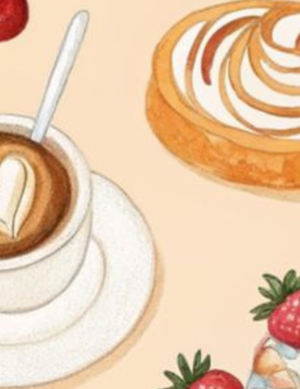 Cozy Cafe Coloring Book: Relaxing Food & Coffee Pages for Adults and Teens: Stress Relief, Cute Coffee Shop Designs, Food Illustrations, Relaxation & Mindfulness