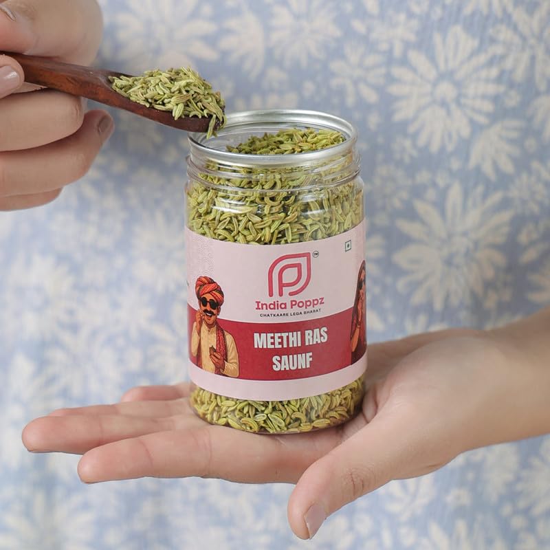 India Poppz Meethi Ras Saunf - Sweet Fennel Mukhwas with Refreshing Notes | 200 gm 2