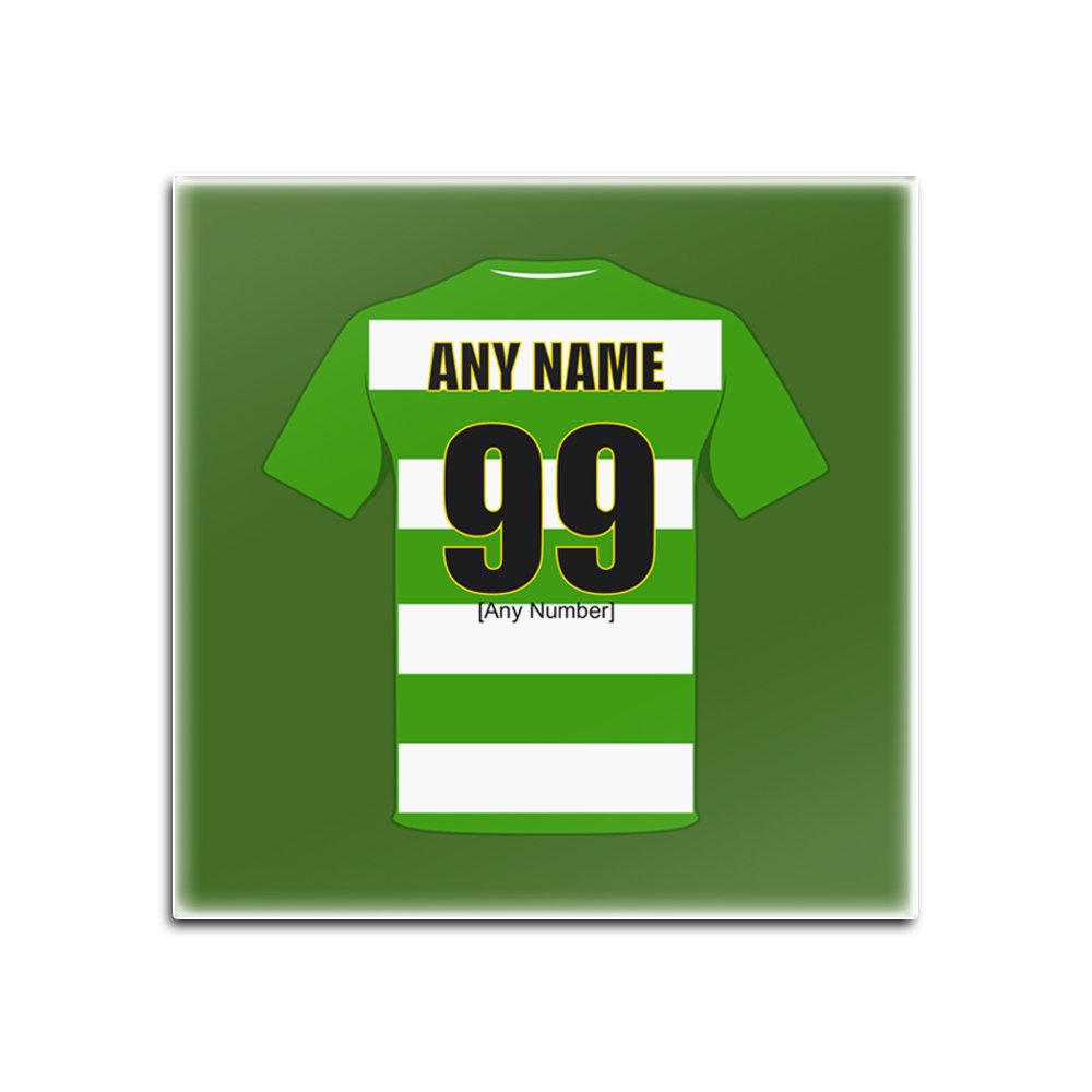 UNIGIFT Personalised Gift - Yeovil Town Square Glass Coaster (Football Club Design Theme, Colour Options) - Any Name/Message on Your Unique Mat Pad - The Glovers