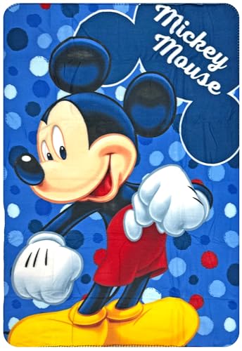Clondo Couverture Plaid pour Enfants, pour Mickey Fan, Doublure en Polaire Douce pour Garçon, Idée Cadeau, Gadget, Super Doux