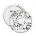 DIYthinker Illustration mignon Enfantin tiré par la main-Bibliothèque Collège Badge ronde Pins Bouton Vêtements Décoration 5pcs cadeaux S