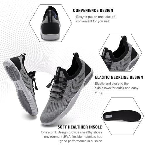 Image of YALOX Water Shoes Men's Women's Swim Shoes Outdoor Beach Barefoot Quick-Dry Aqua Pool Socks Swimming Yoga Surfing Exercise