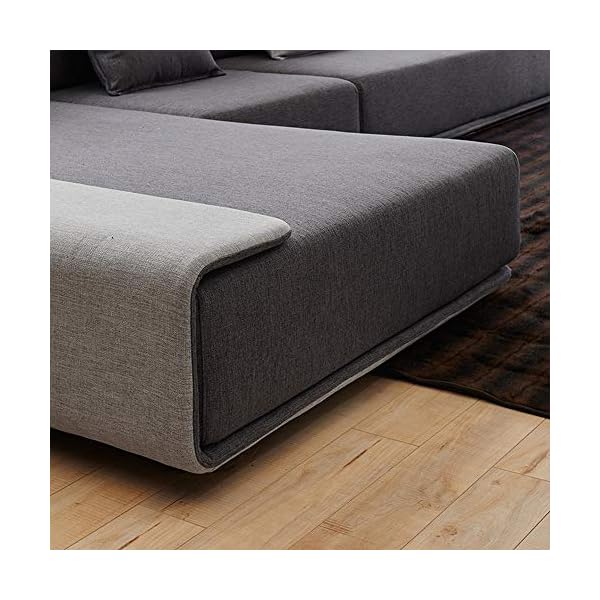 WSN Corner Sofa, L-Shaped Sof Upgrade Garden Furniture Corner Sofa Conservatory Modular Rattan Corner Sofa Set with Furniture Fitting Cover - Image 3