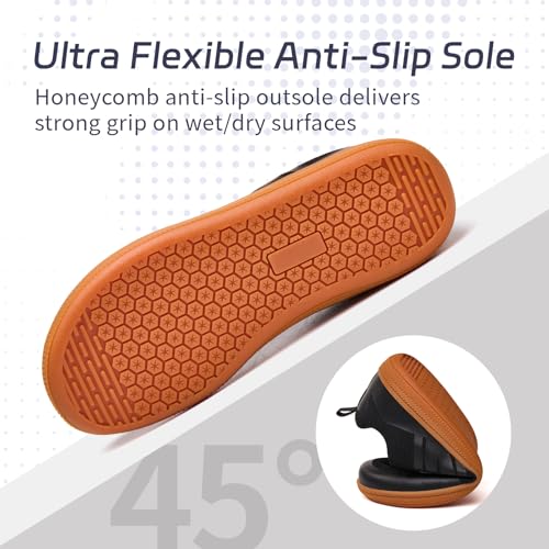 Image of Men's Wide Toe Box Zero Drop Barefoot Shoes | Lightweight Breathable Minimalist Flat Shoes with Non-Slip Sole for Gym, Commute and Daily Walking