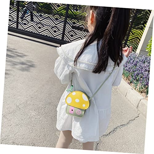 NOLITOY 1pc Pu Material Boys and Girls Mushroom Tote Bag Coin Purse Crossbody Purse for Boys Girls3