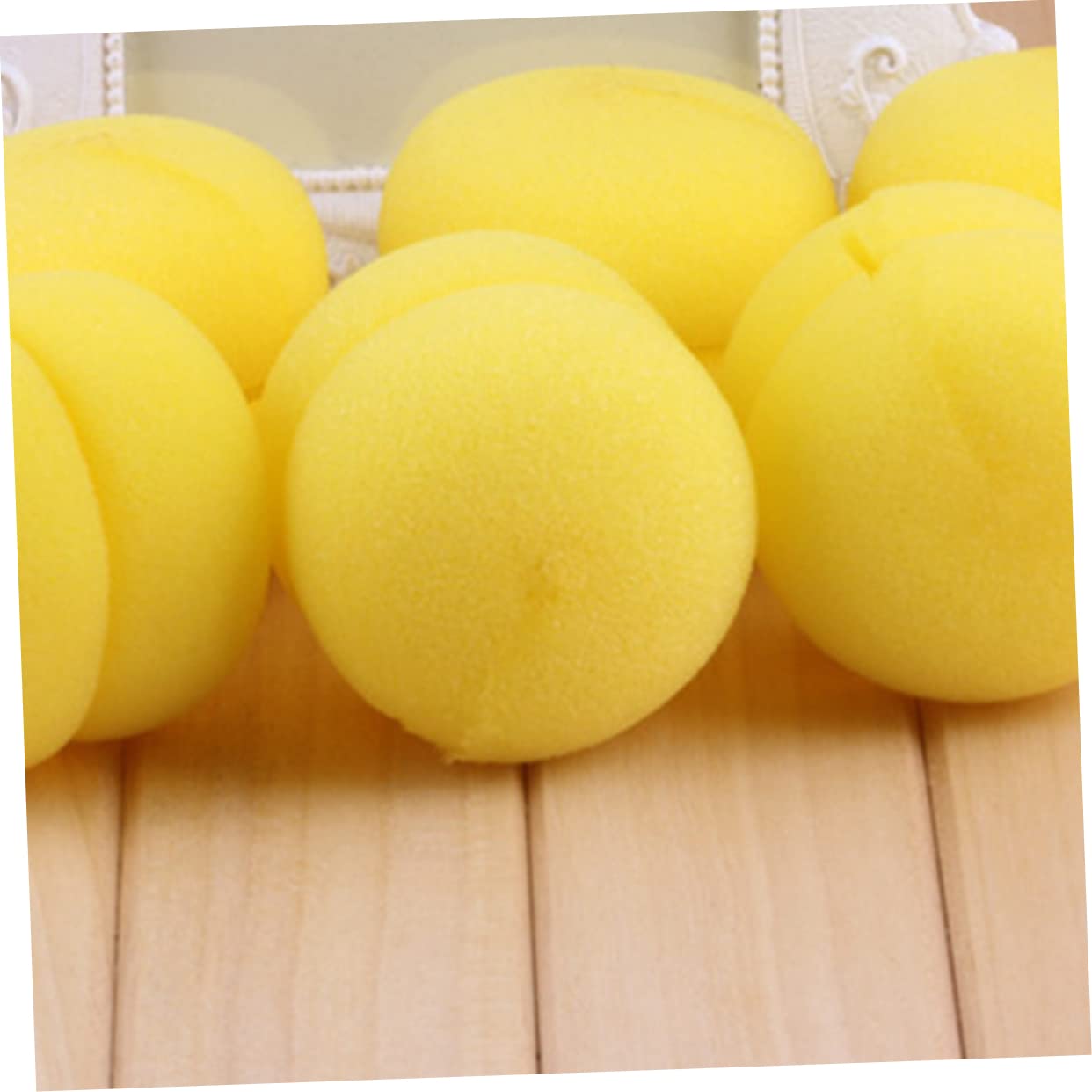 Beatifufu 4Sets Hair Curler Sponge Creative Hair Styling Tool Mushroom Curling Sponge Rollers for Women Curlers Red Yellow for Home Use