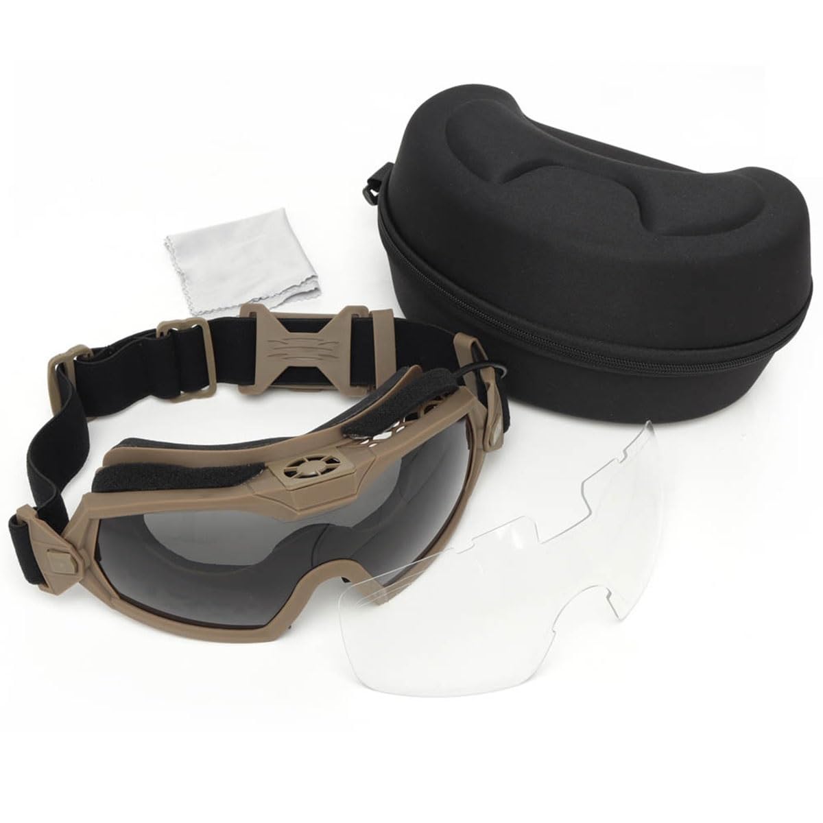 Gafas Tácticas Antivaho con Microventilador Y Lentes De PC Reemplazables