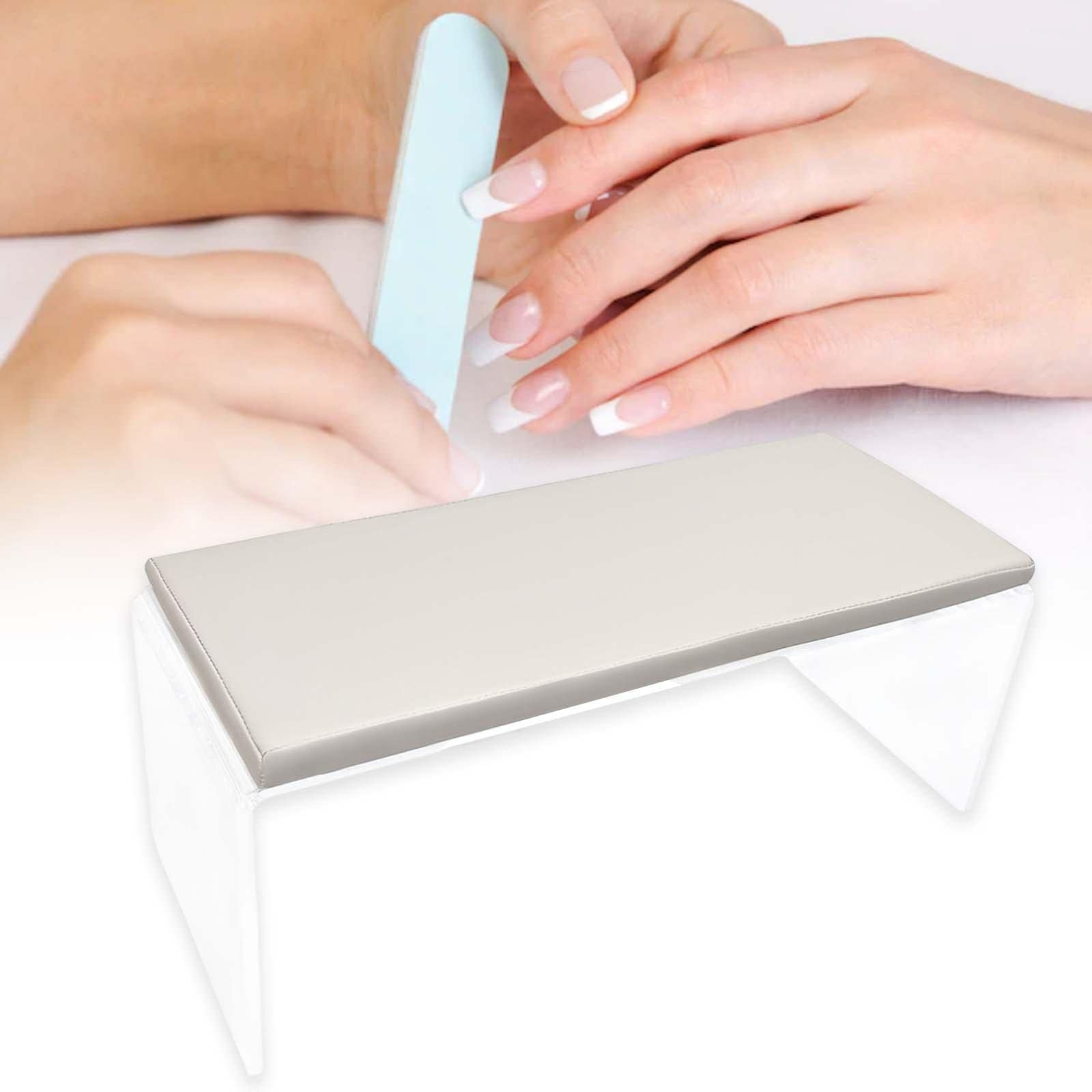 Generic Cuscino Poggiabraccia per Manicure, Poggiamano in Pelle PU, Supporto Professionale per Manicure, 29,5 X 22,5 Cm, bianco cremoso