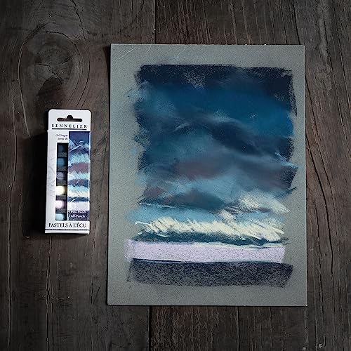 Sennelier Extra-Soft Half Pastel 6 Stick Set, 6 Count (Pack of 1), Stormy Sky - Thumbnail 4