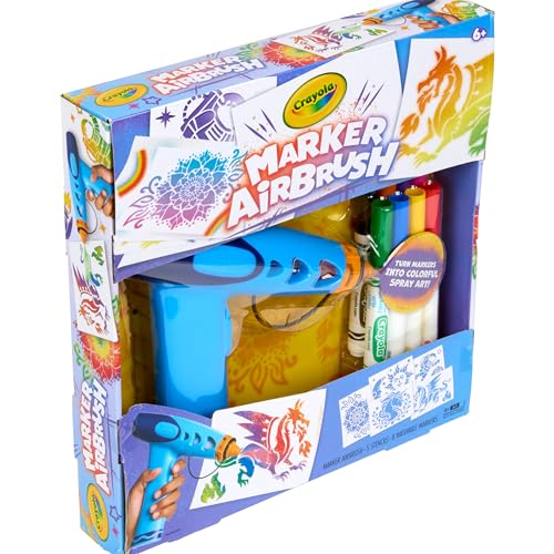 Kit de aerografía Crayola con 23% de descuento, 8 marcadores y 5 plantillas