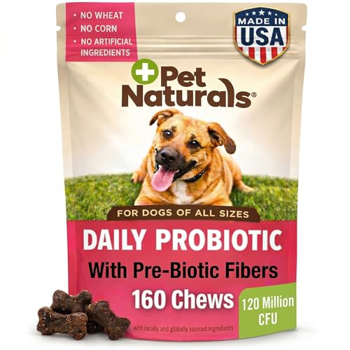 Pet Naturals Daily Probiotic Soft Chews for Dogs, Digestive and Immune Support Supplement, 1 Billion CFU Per Chew, Duck, 160 Count