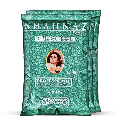 Image of Shahnaz Husain Henna Precious Herb Mix | 200g | Green (Pack of 3)