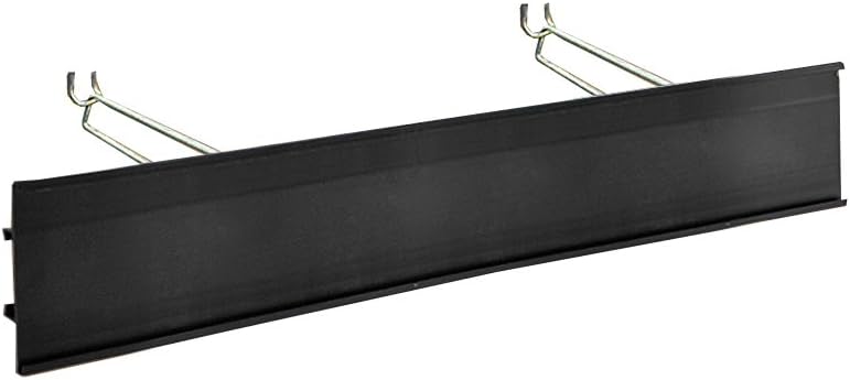 Azar 600424-BLK 4" H x 24" L Black C-Channel (Hooks Sold Separately)