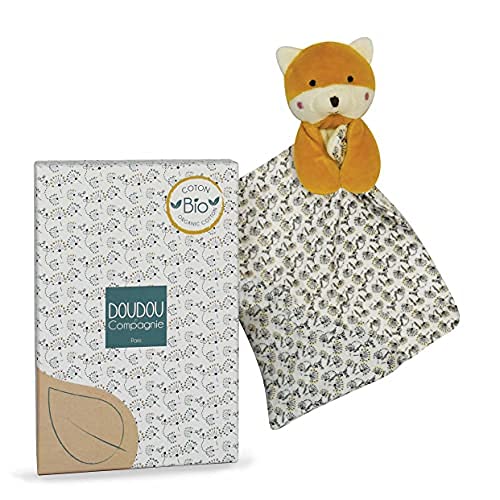 Doudou plat bébé renard coton bio collection Pollen DC3841 - 3