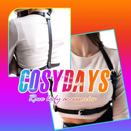 COSYDAYS Leather Harness Belts Black Chest Harness Punk Body Accessories for Women3