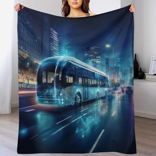 Plaid bus moelleux pour soirées cocooning et nuits fraîches