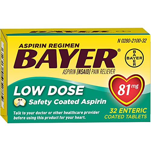 Bayer Low Dose (81mg) Safety Coated Aspirin, Tablets, 32 ct