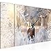 Produktbild Runa Art Bild Winter Hirsch Wandbilder auf Vlies Leinwand 5 Teilig Wanddekoration Wohnzimmer Schlafzimmer 004156a