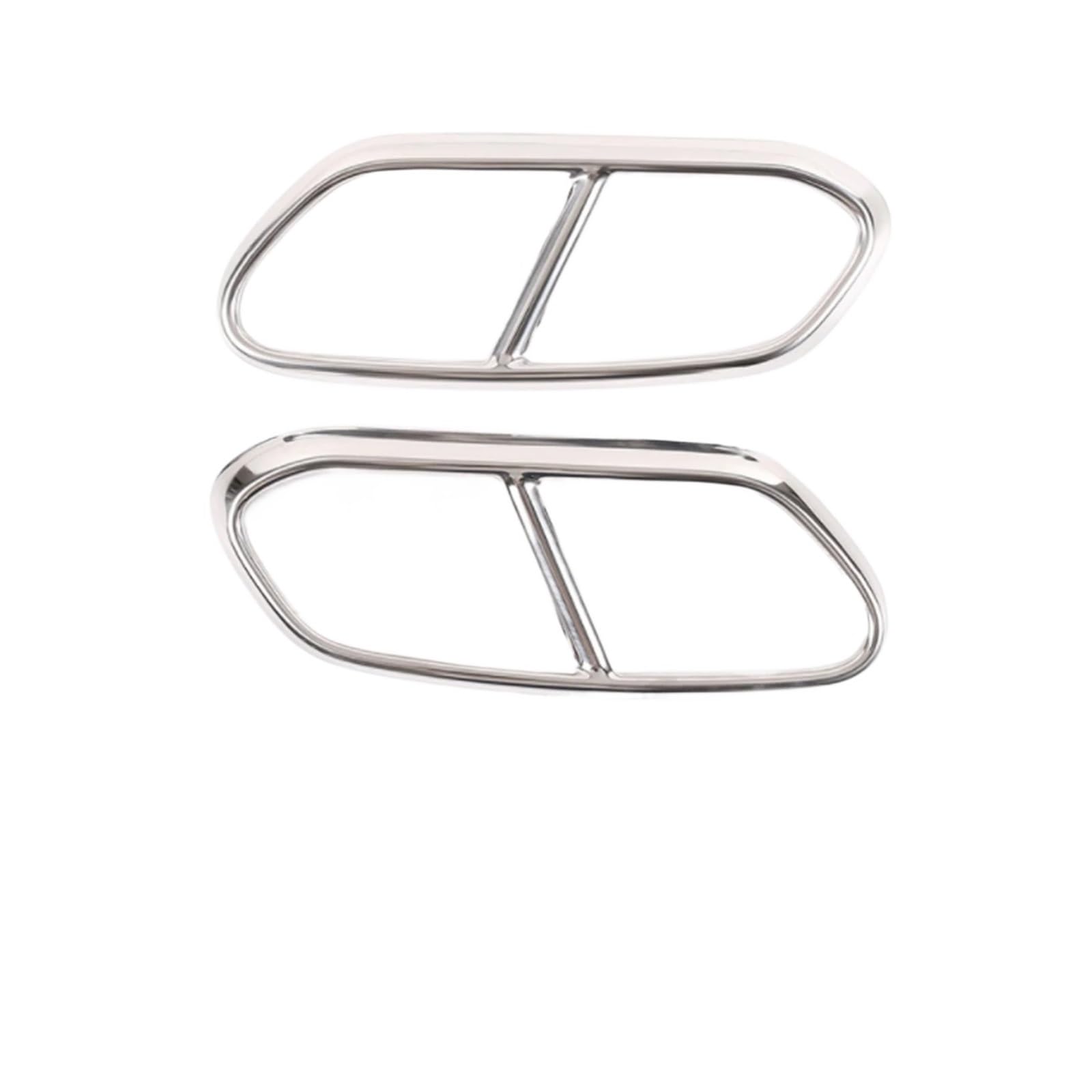 Car Exhaust Tail Throat Pipe Frame Cover Trim Sticker for Volvo for XC90 for XC60 for S60 for V60 for S90 for V90 Universal Interior Accessories(Silver D)