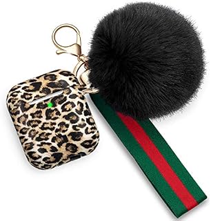 AirPods Case Cute Cover, Transy Airpods Silicone Case Cover with Fur Ball Keychain/Strap