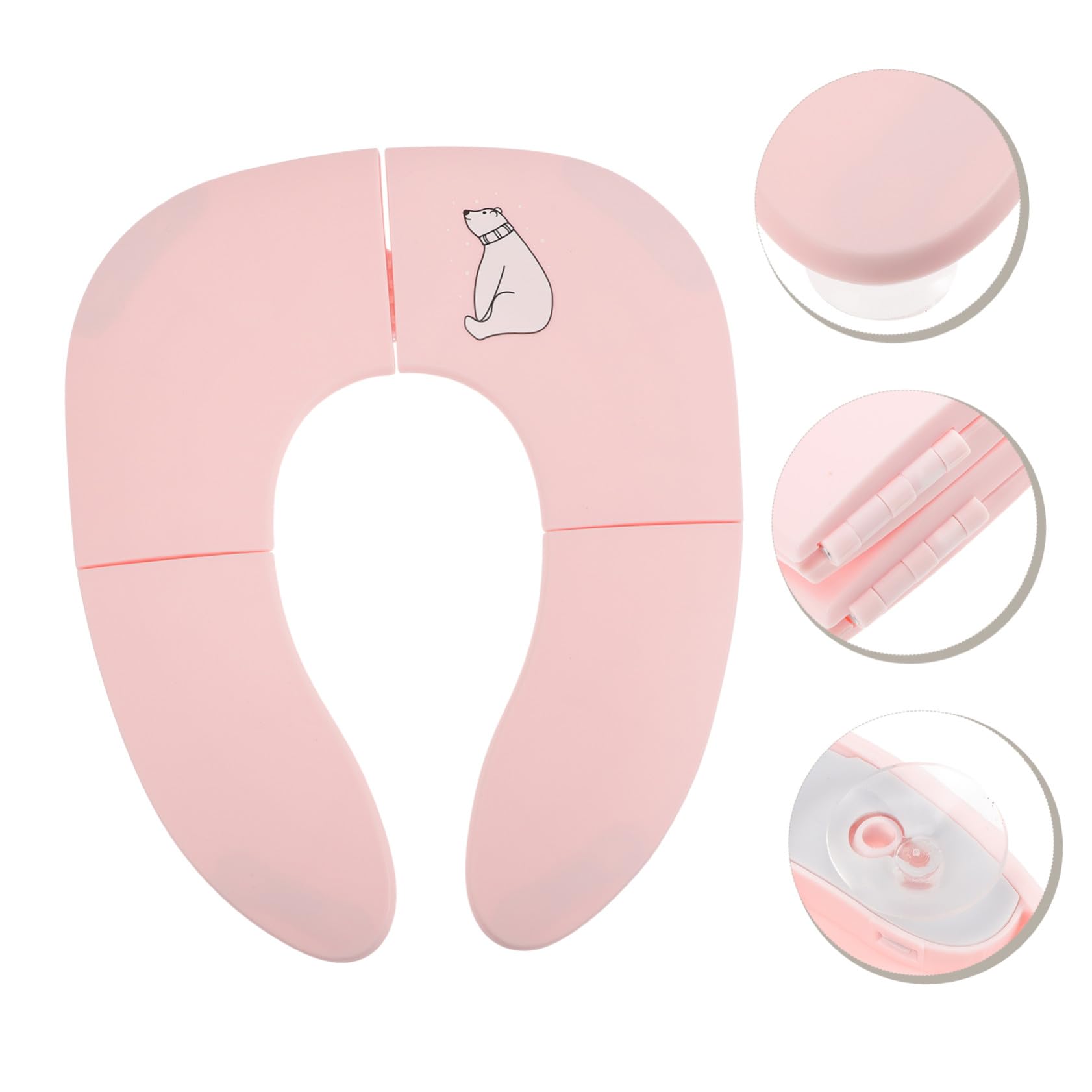 Asiento de Inodoro Portátil Plegable para Niños, Rosa, Pp