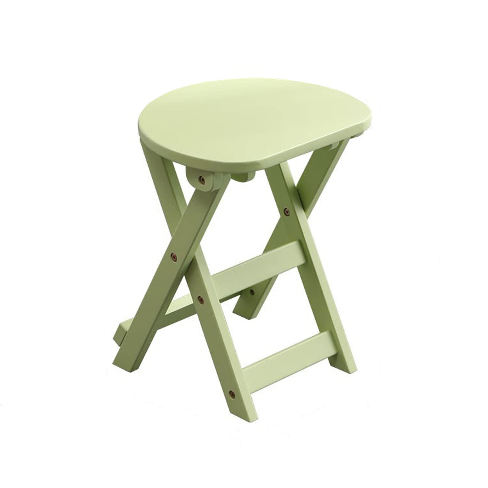 Mmou Light Green Stools To Sit On Folding - Kitchen Chairs Folding Bars, Stool Solid Wood Folding Stool Seat Diameter 36Cm Lightweight And Portable Seat Height 43Cm And 62Cm(,43Cm)