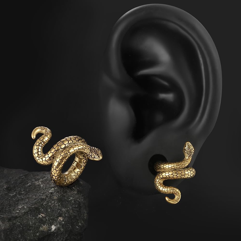 Casvort 2 PCS Hypoallergenic 316 Stainless Steel 00G Ear Cuff for Stretched Lobe Simple Ear Gauges Plugs for Weights Earring Studs Clip on Cartilage Body Piercing Jewelry