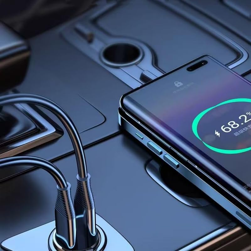 100 W PD ładowarka samochodowa typu C szybkie ładowanie QC3.0 Dual USB do Huawei Xiaomi Samsung, szybkie ładowanie, USB, mini ładowarka