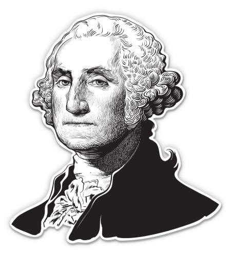 GT Graphics Express George Washington - 8" Vinyl Sticker - for Car Laptop I-Pad - Waterproof Decal