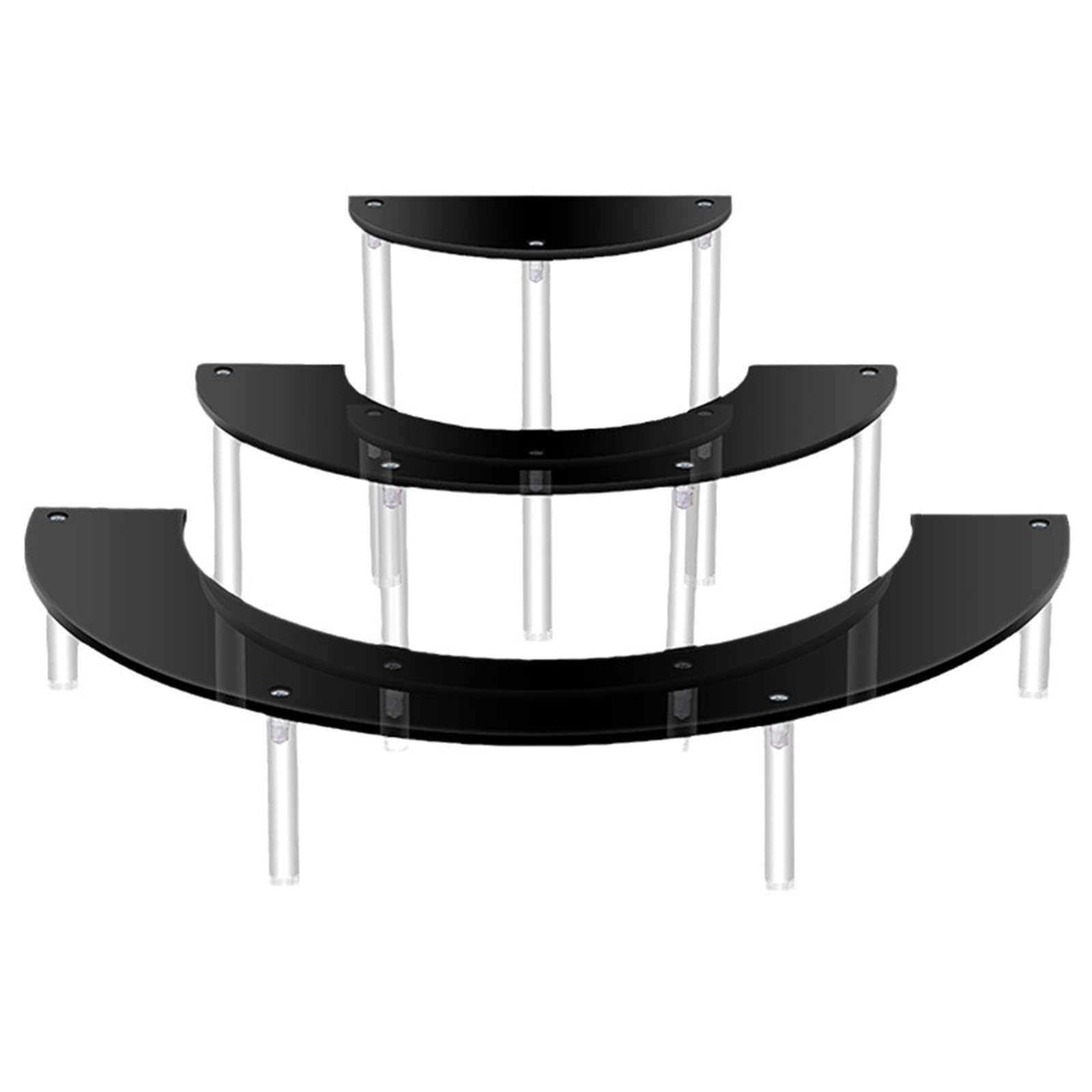 HDOYTXXM 3 Tiers Acrylic Risers for Perfumes and Dessert Tiered Figures Display Shelves Home Decoration Storage Organiser Decorative Display Risers
