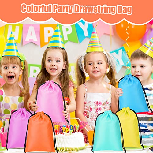 Silkfly 24 Pack Tie Dye Party Birthday Gift Bags 10 X 7 Inch Tie Dye Treat Bags Goodie Bags Drawstring Party Favor Bags For Kids Tie Dye Party Supplies Candy Bags Beach Party Luau Party, 6 Colors #TOP3