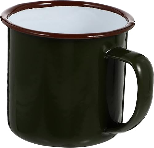 DOITOOL Juice Color Café Cerveza Amplia Portátil, Asa, Portátiles Recubiertas Vintage Esmalte Tazas - Vasos de Pesca de Picnic en Interiores,