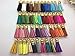 45pcs of Multi-Colors Leather Tassel with Gold Caps Cell Phone Straps/DIY Charms