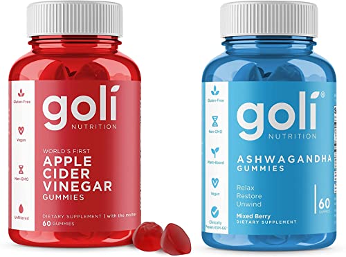 Apple Cider Vinegar Gummy Vitamins and ASHWA Vitamin D Gummy by Goli - Immunity & Detox - Apple Cider, Ashwagandha and Vitamin D Gummies Apple Cider Vinegar Gummy Vitamins and ASHWA Vitamin D Gummy by Goli - Immunity & Detox - Apple Cider, Ashwagandha and Vitamin D Gummies