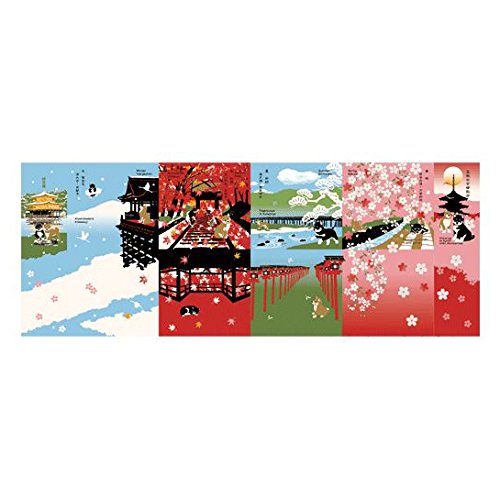 Hamamonyo Shiba Inu Walk in Kyoto Nassen Tenugui Handtuch