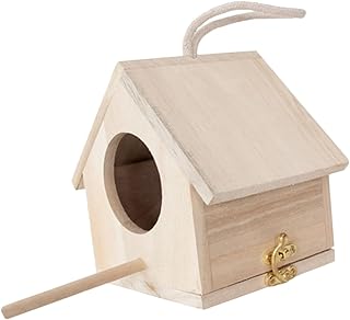 Happyyami Box Feeder Swing Set Kit Camera Kit Hanging Bird Feeder Bird Houses Hummingbird House Hanging Bird House Cage Chicken Nest Box Outdoor Bird House Parakeet Nest Box Self Made Child