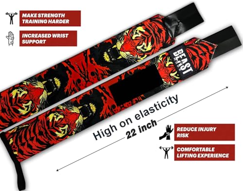 Image of STEIGEN FITNESS ULTIMATE Printed Wrist Support Wraps,Wrist Bands For Exercise,Wrist Straps For Gym (MULTICOLOR)