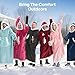 Giggling Getup Wearable Blanket Hoodie for Women Men Gifts for Women Mom Wife Sherpa Fleece Long Hooded Blanket Sweatshirt Cozy Sherpa Wearable Throw with Pocket & Sleeves for Adult Standard Dark Grey