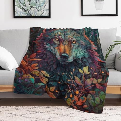 Manta de lobo mullida para sofá noches de cine en invierno 3