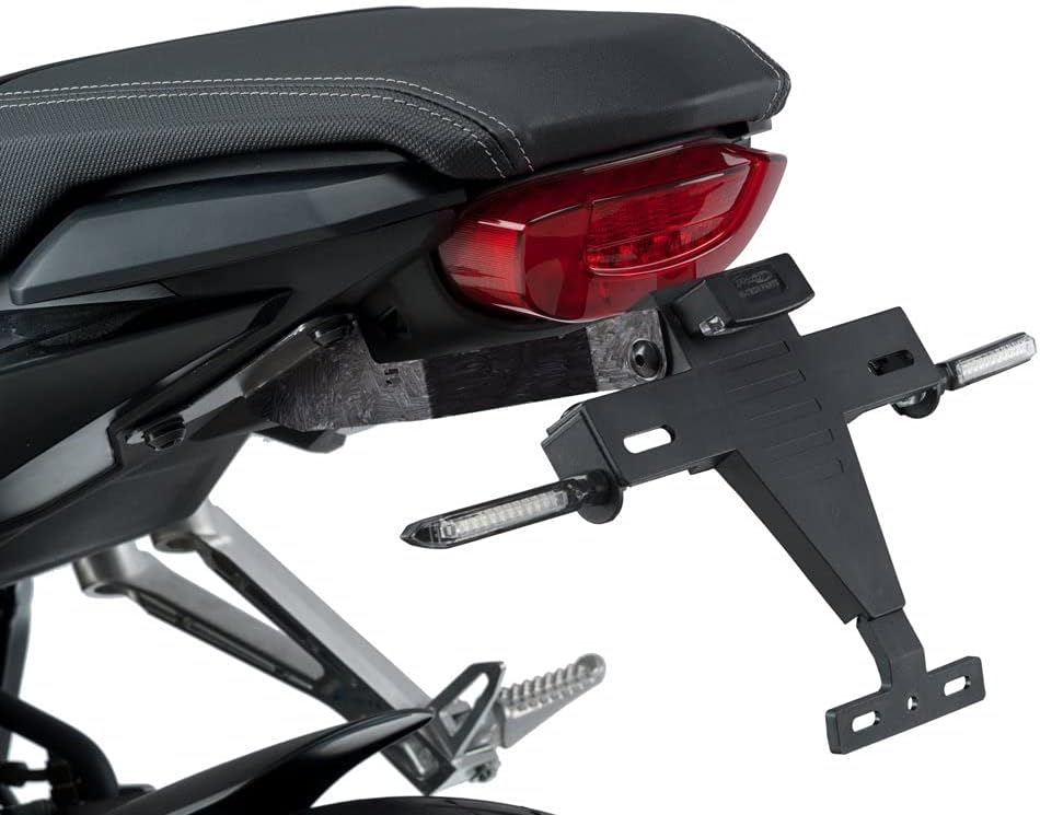 Puig License Plate Holder 3527N installed on a Honda CB650R motorcycle