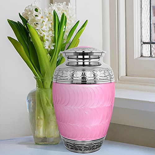 Trupoint Memorials Cremation Urns For Human Ashes - Decorative Urns, Urns For Human Ashes Female & Male, Urns For Ashes Adult Female, Funeral Urns - Light Pink, Large #TOP7